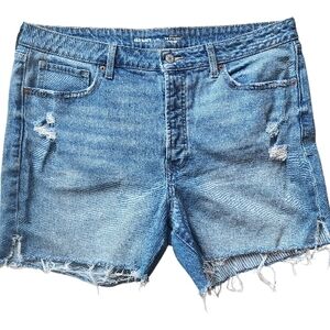 Old Navy Women's Distressed Denim Shorts - Light Blue